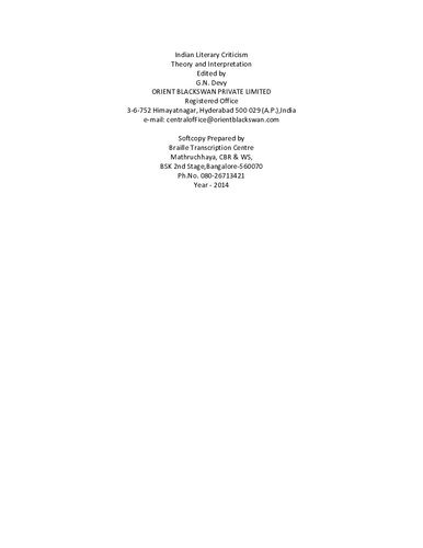 Indian Literary Criticism:Theory and Interpretation Vol 1 to 4
