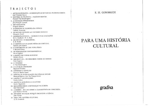 Para uma História Cultural