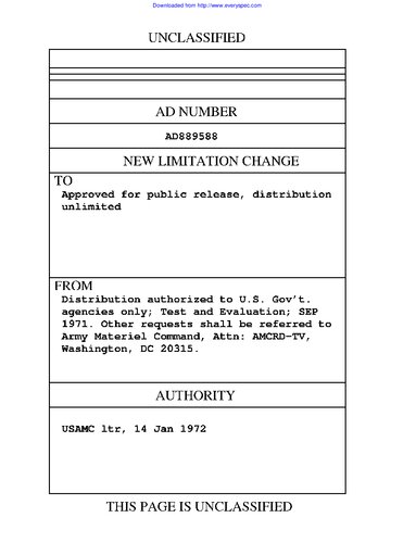 Engineering Design Handbook - Criteria for Environmental Control of Mobile Systems