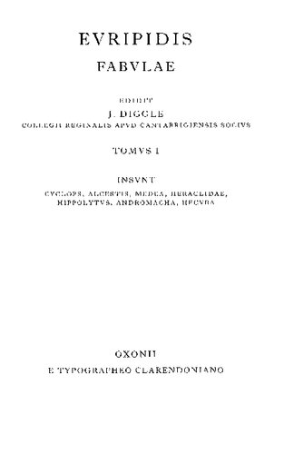 Euripidis Fabulae