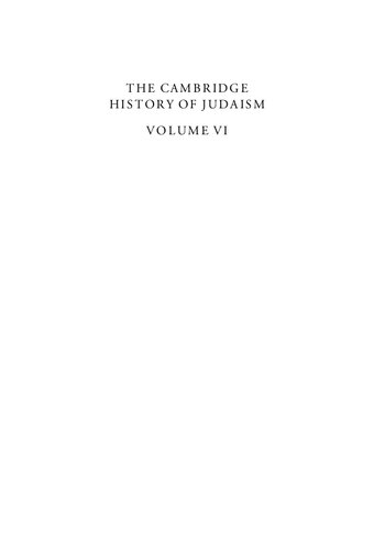 The Cambridge History of Judaism, Volume 6: The Middle Ages: The Christian World