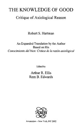 The knowledge of good: critique of axiological reason