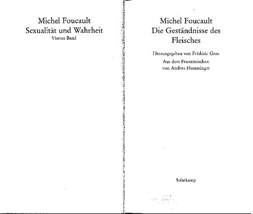 Sexualität und Wahrheit: Vierter Band: Die Geständnisse des Fleisches