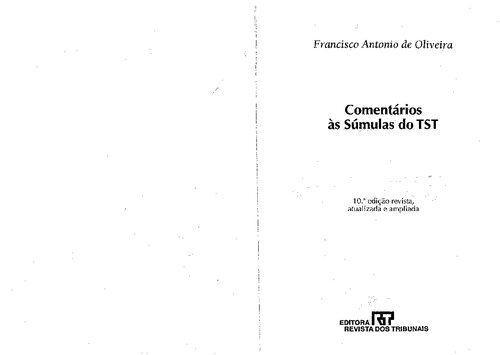 Comentarios as Sumulas Do Tst