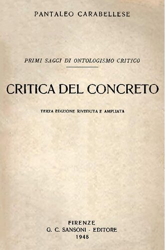 Critica del concreto