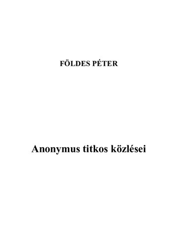 Anonymus titkos közlései