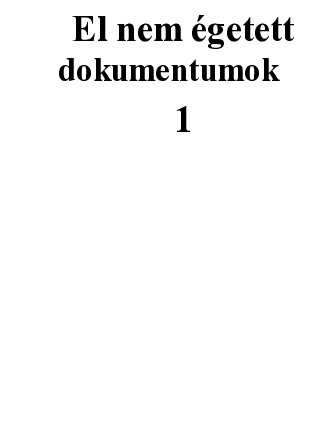 El nem égetett dokumentumok