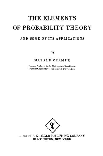 The elements of probability theory