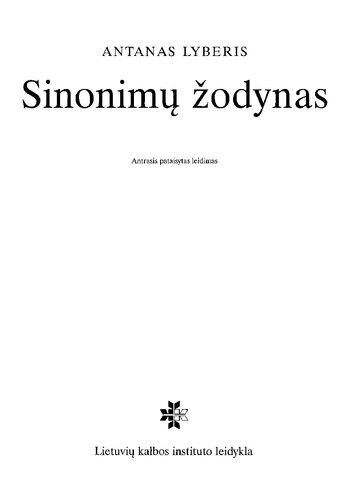 Sinonimų žodynas
