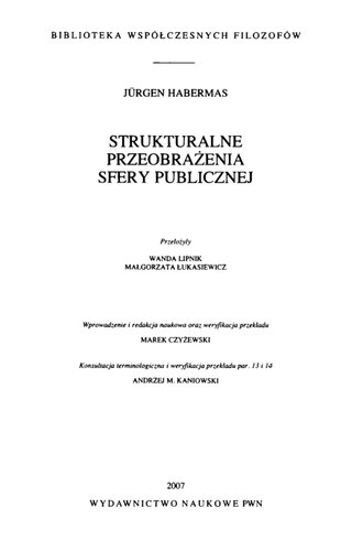 Strukturalne przeobrażenia sfery publicznej