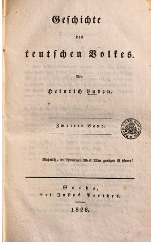 Geschichte des teutschen Volkes