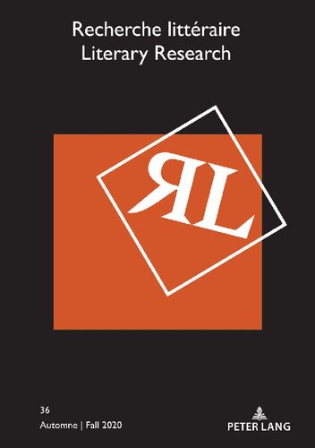Recherche litteraire/Literary Research