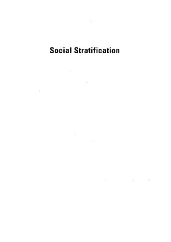 Social Stratification: Class, Race, and Gender in Sociological Perspective