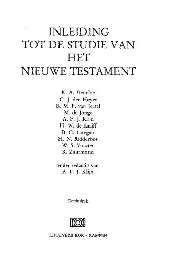 Inleiding tot de studie van het Nieuwe Testament