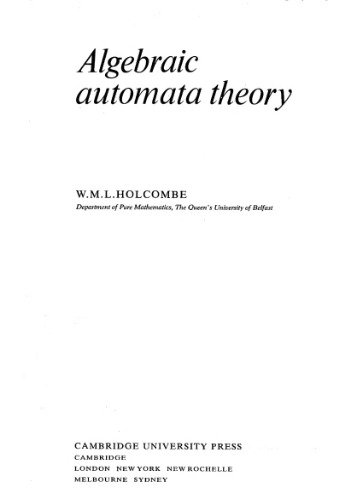 Algebraic Automata Theory