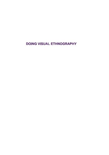 Doing Visual Ethnography