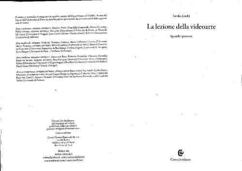 La lezione della videoarte. Sguardi e percorsi