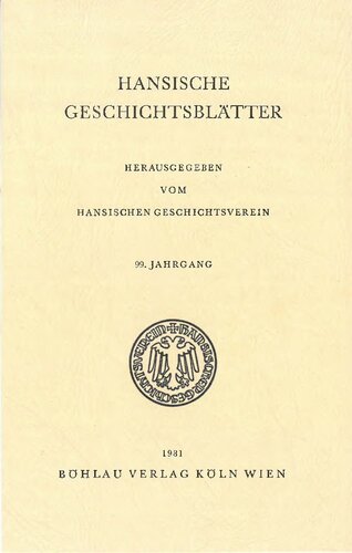 Hansische Geschichtsblätter