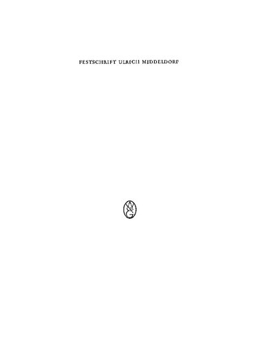 Festschrift Ulrich Middeldorf