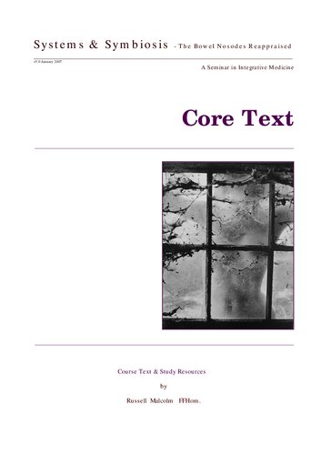 Systems and Symbiosis: The Bowel Nosodes Reappraised