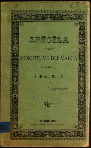 Abēcēla ir taip mokintuvē dēl vaiku