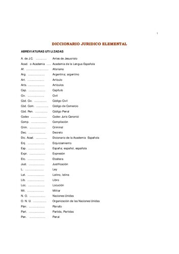 Diccionario jurídico elemental
