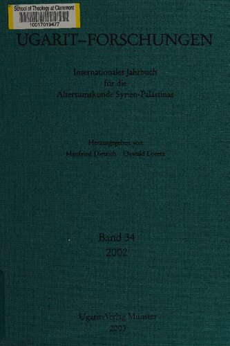 Ugarit-Forschungen 34
