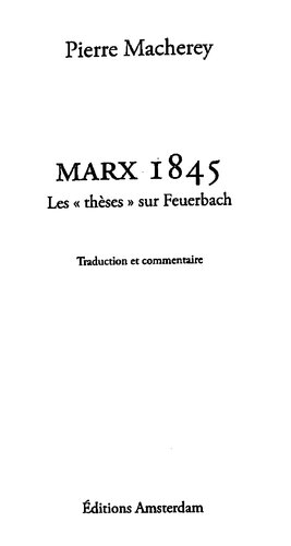 Marx 1845