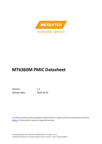 MT6360M PMIC Datasheet