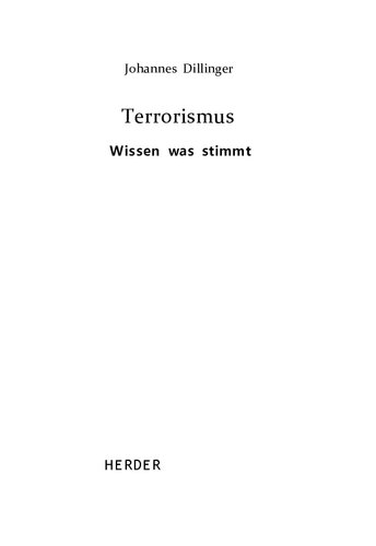 Terrorismus : wissen was stimmt