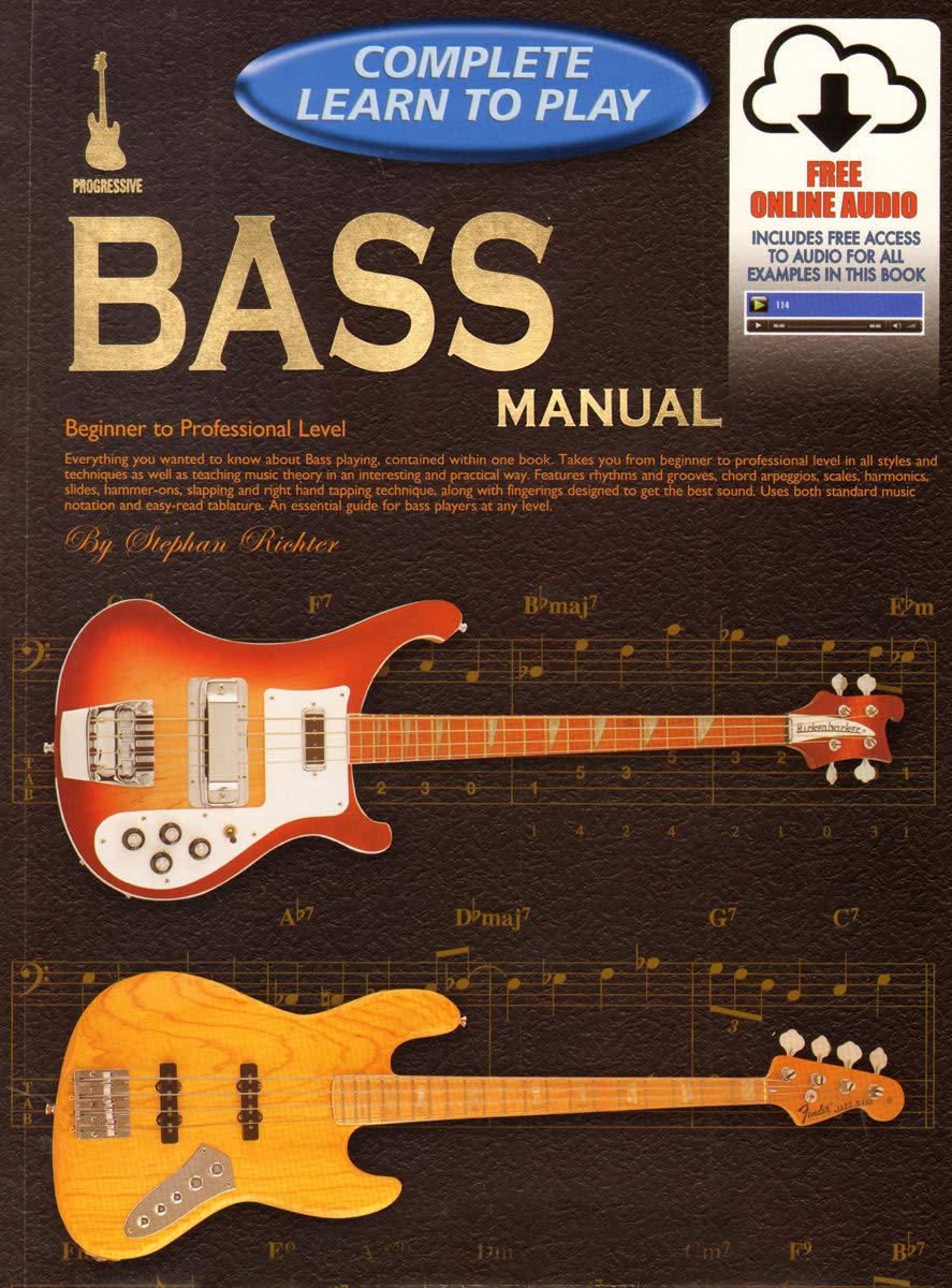 69263 - Progressive Complete Learn to Play Bass Manual - Book/Online Audio