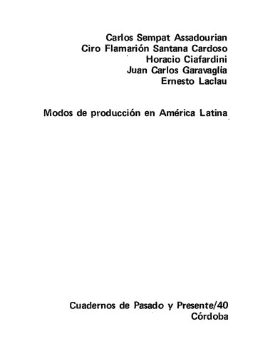 Modos de producción en América Latina
