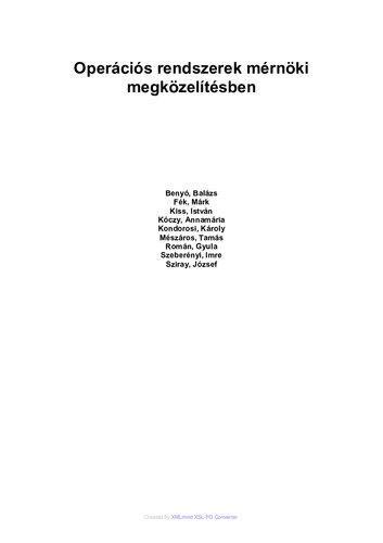 Operációs rendszerek mérnöki megközelítésben