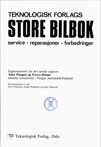 Store bilbok : service, reparasjoner, forbedringer