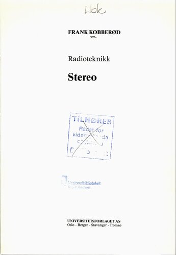 Radioteknikk : stereo
