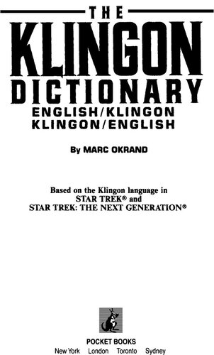 The Star Trek: The Klingon Dictionary