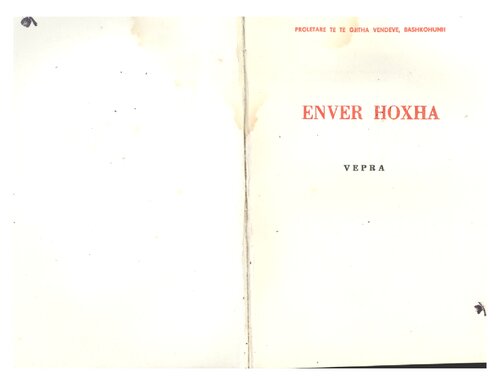 Enver Hoxha. Vepra