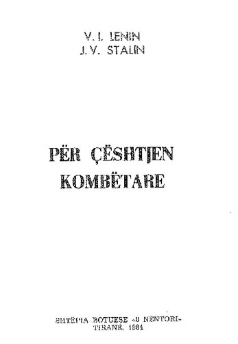 Për çështjen kombëtare