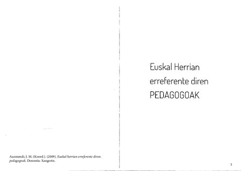 Euskal Herrian erreferente diren pedagogoak