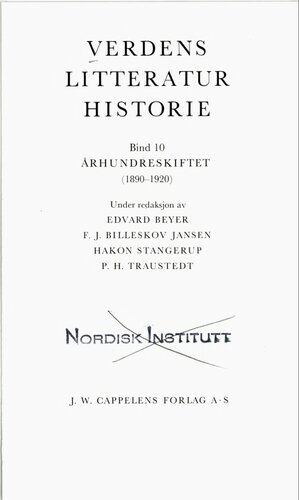Verdens litteraturhistorie 10 : Århundreskiftet (1890-1920)