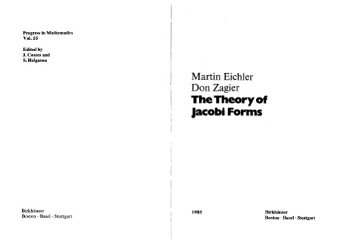 The Theory of Jacobi Forms