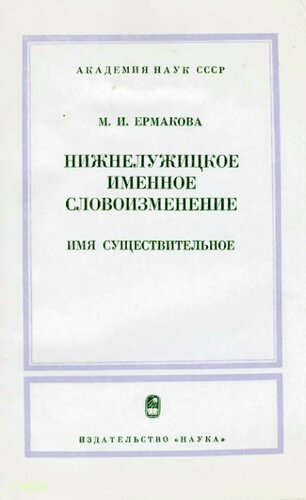 Нижнелужицкое именное словоизменение. Имя существительное