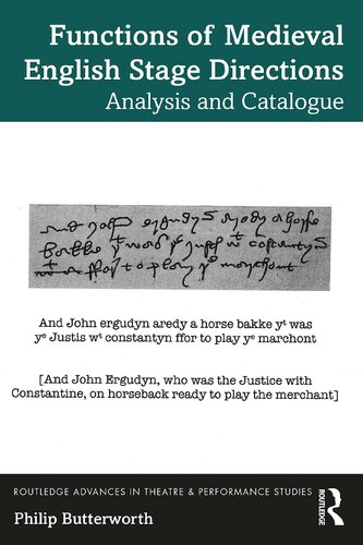 Functions of Medieval English Stage Directions: Analysis and Catalogue