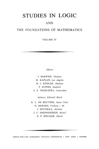 Logic Colloquium'76: Proceedings of a conference held in Oxford in July 1976