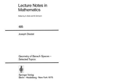 Geometry of Banach spaces: Selected topics