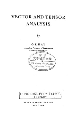 Vector and Tensor Analysis