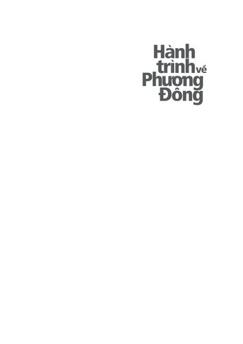 Hành Trình Về Phương Đông
