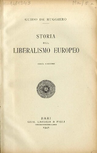 Storia del liberalismo europeo