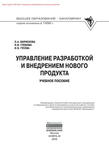 Управление разработкой и внедрением нового продукта
