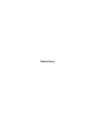 Combinatorics: Being the Proceedings of the Conference on Combinatorial Mathematics held at the Mathematical Institute, Oxford, 1972